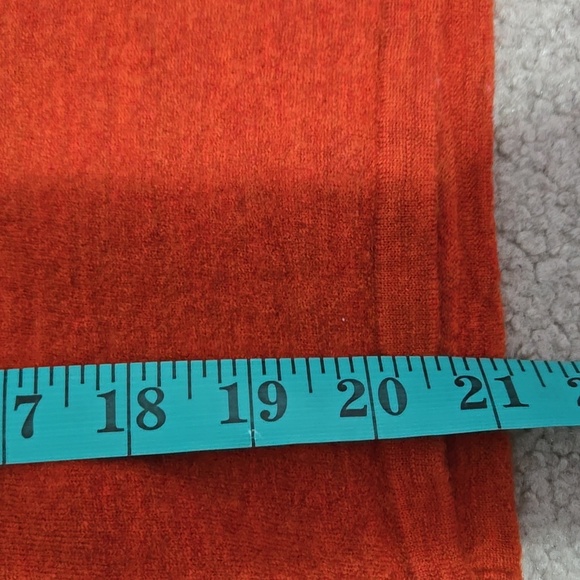 PAUL COSTELLOE Merino Wool Rust Orange Long Sleeve Sweater - Picture 10 of 10